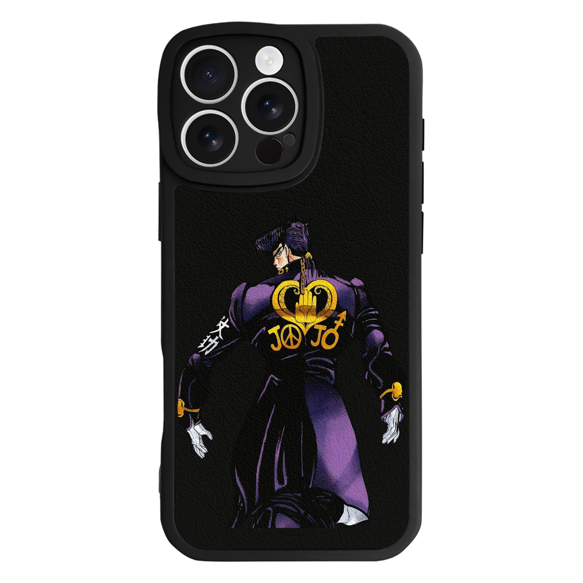 （画像用） ジョジョの奇妙な冒険 ひがしかた じょうすけ JoJo's Bizarre Adventure Higashikata Josuke 【iPhone 16シリーズ対応】シリコンスマホケース（レザー調） 材質：シリコン
